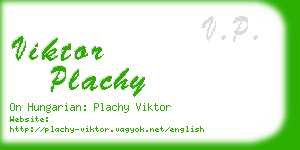 viktor plachy business card